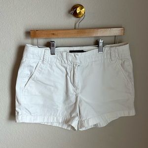 J. Crew white chino shorts, size 6